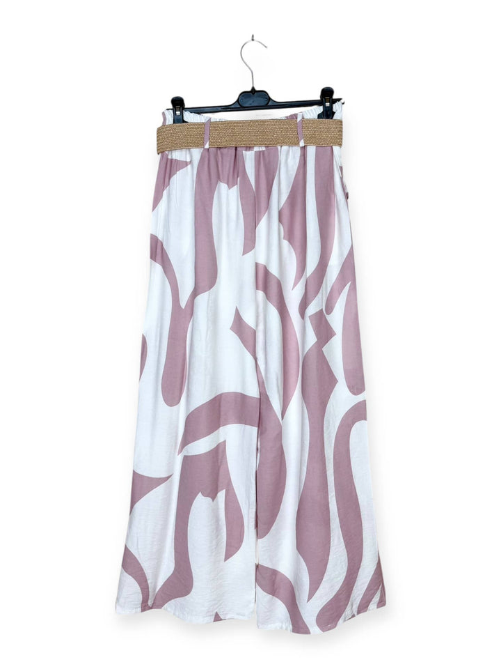 Pants with abstract pattern