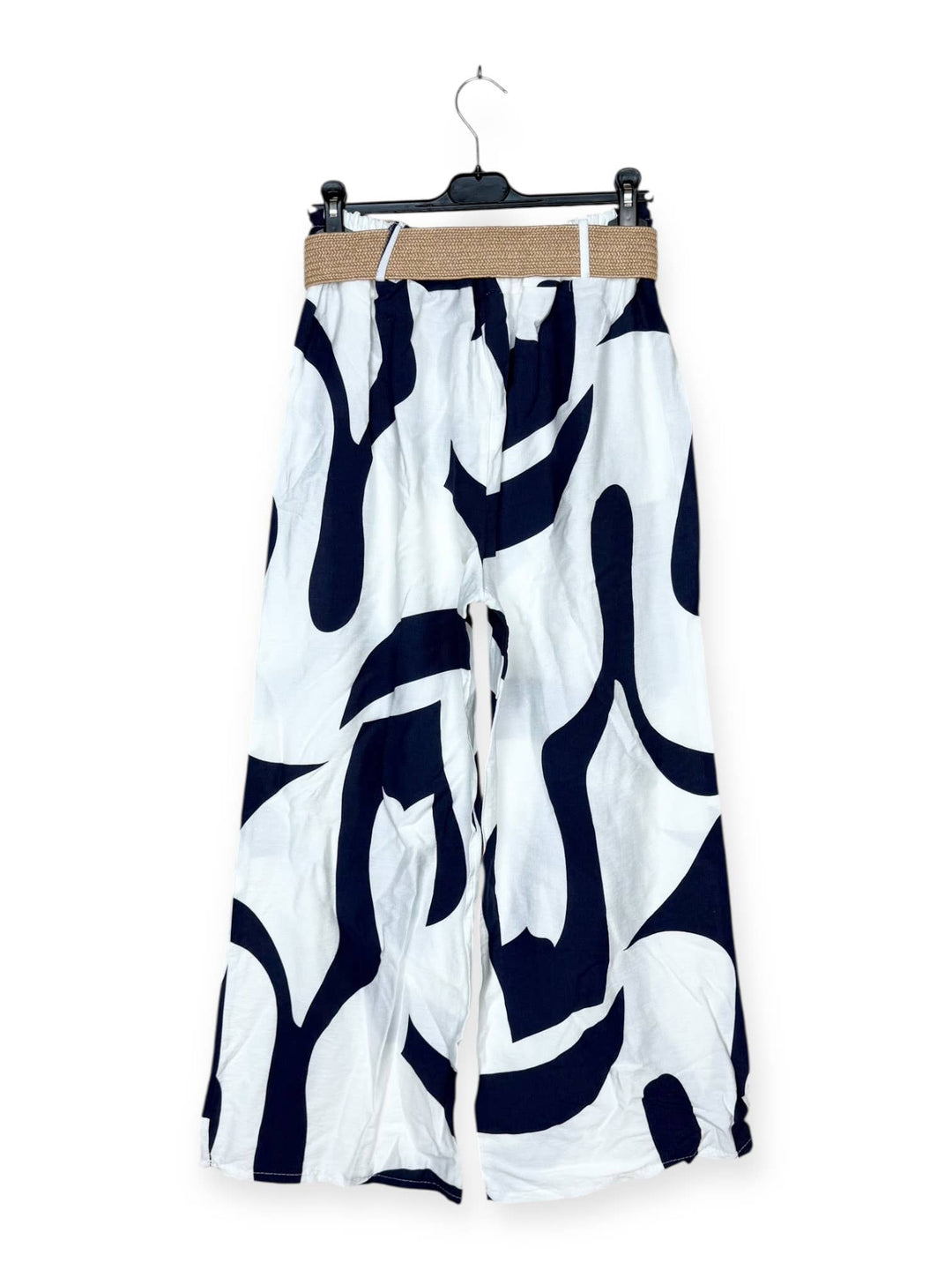 Pants with abstract pattern