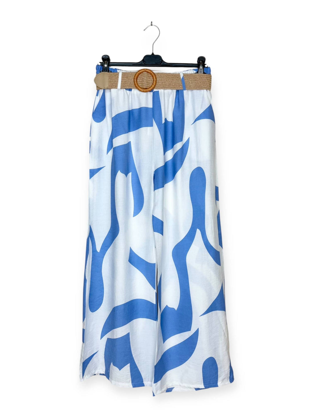 Pants with abstract pattern