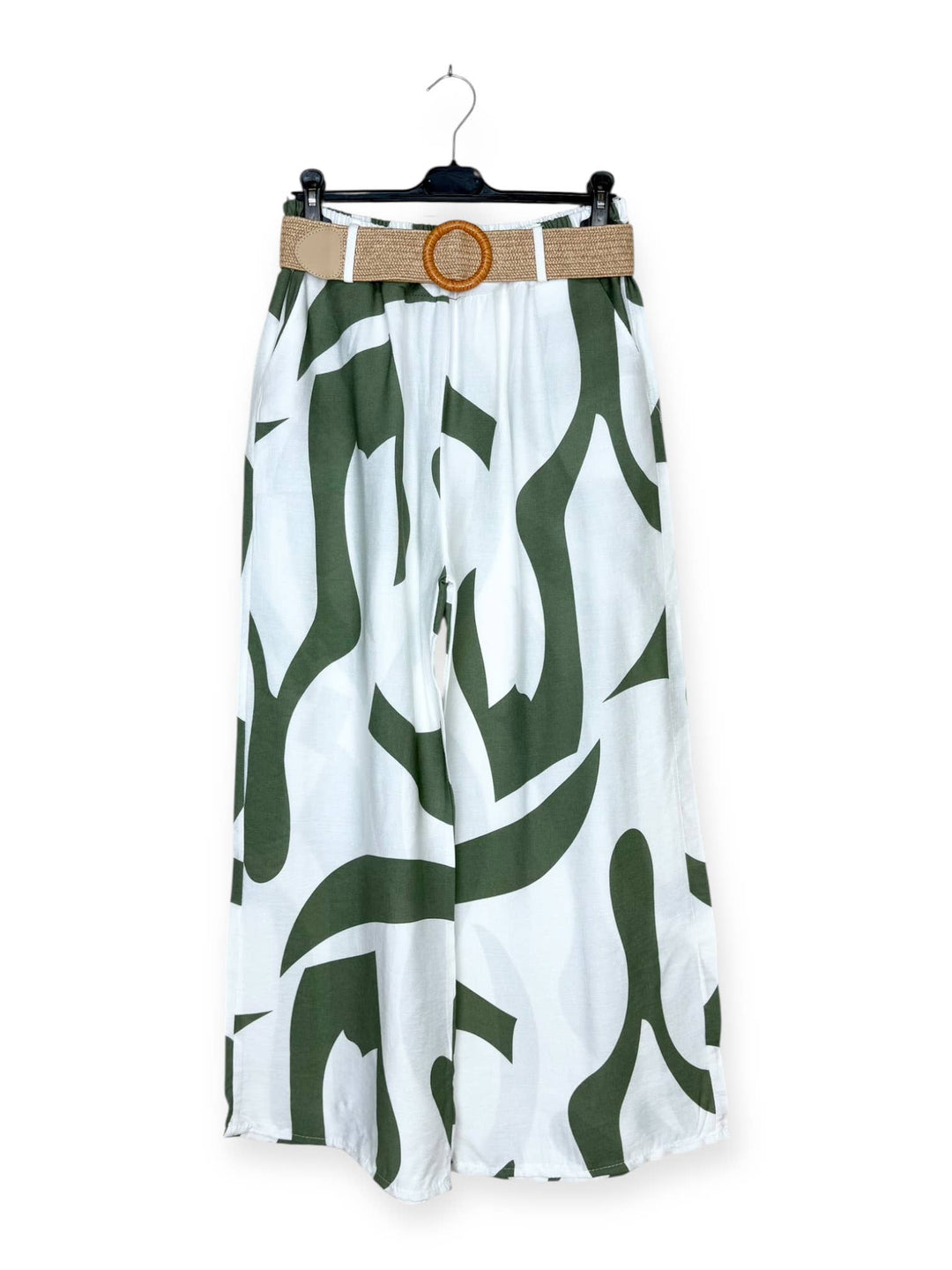 Pants with abstract pattern