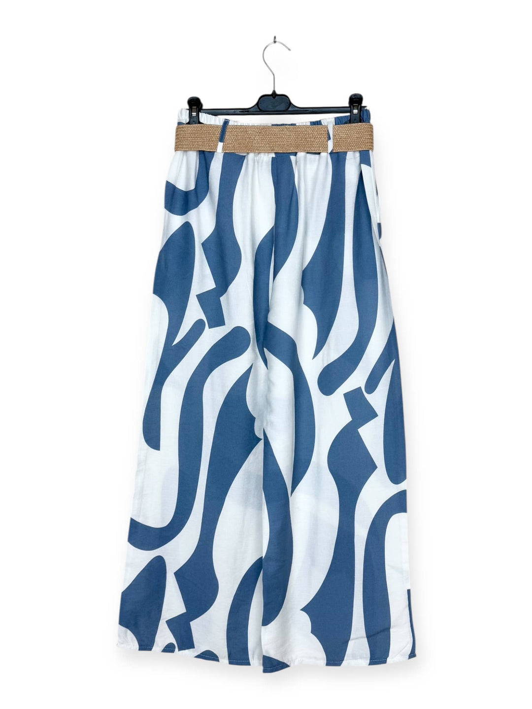 Pants with abstract pattern