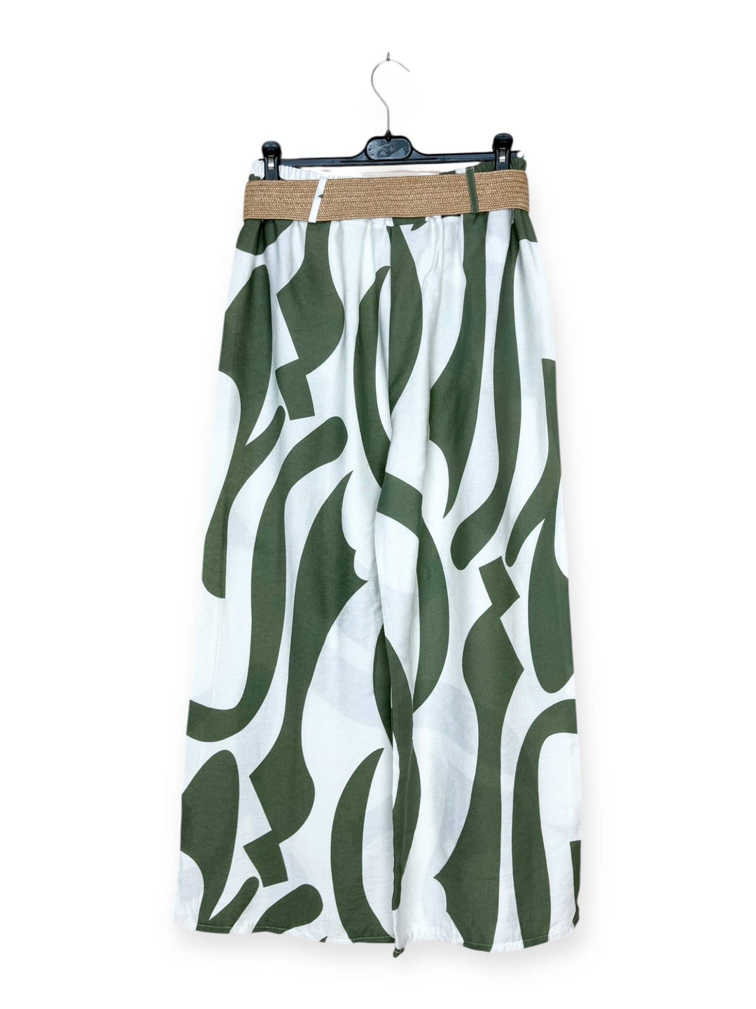 Pants with abstract pattern