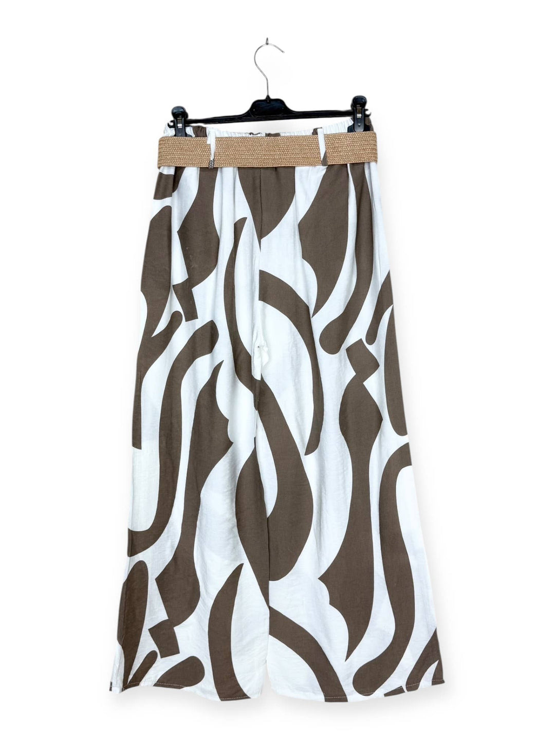 Pants with abstract pattern