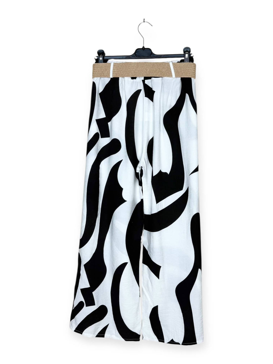 Pants with abstract pattern