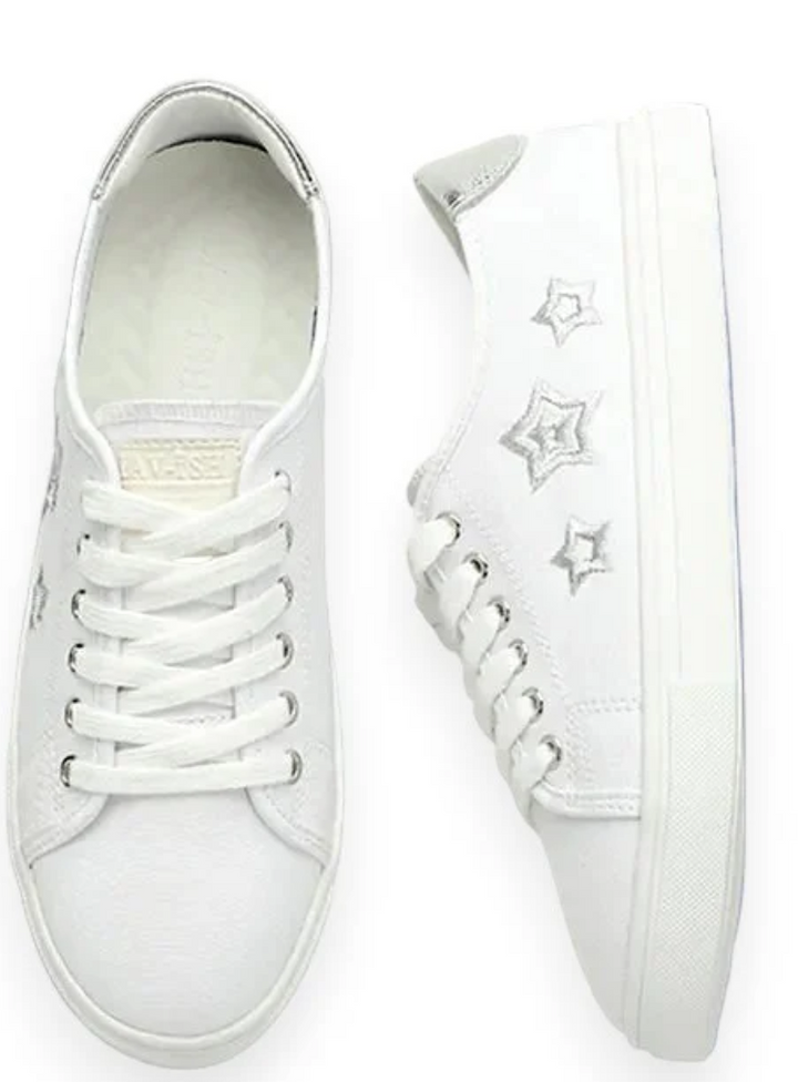 Canvas Star Embroidered Sneakers