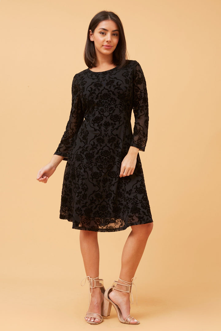 Devoré Fit &amp;amp; Flare Dress