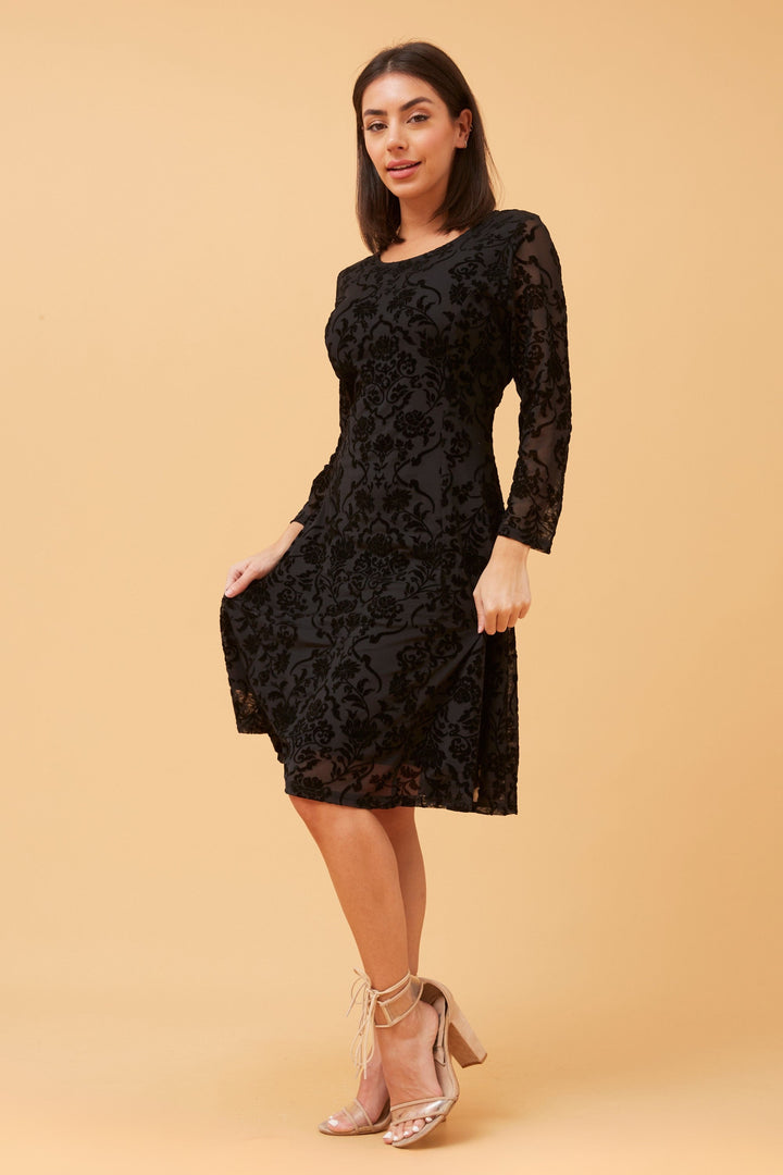 Devoré Fit &amp;amp; Flare Dress