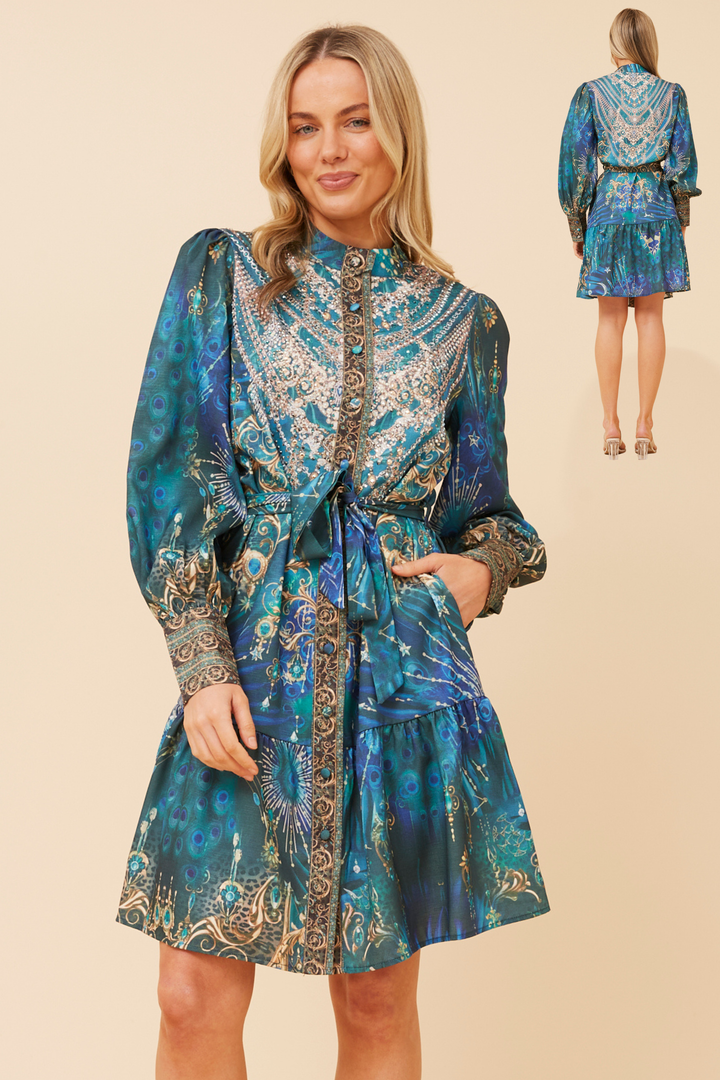 Blue Print Dress