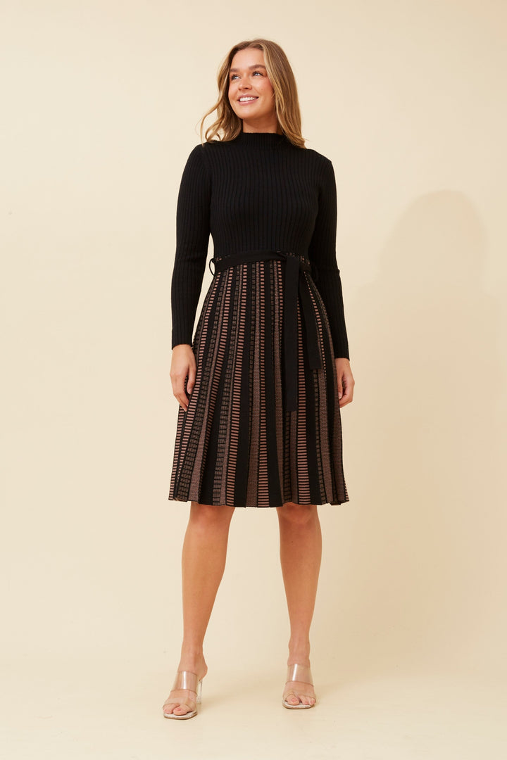 Knit Contrast Dress