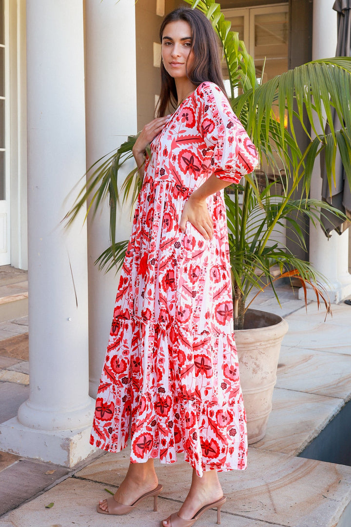 Shimona Dress Maruka Red