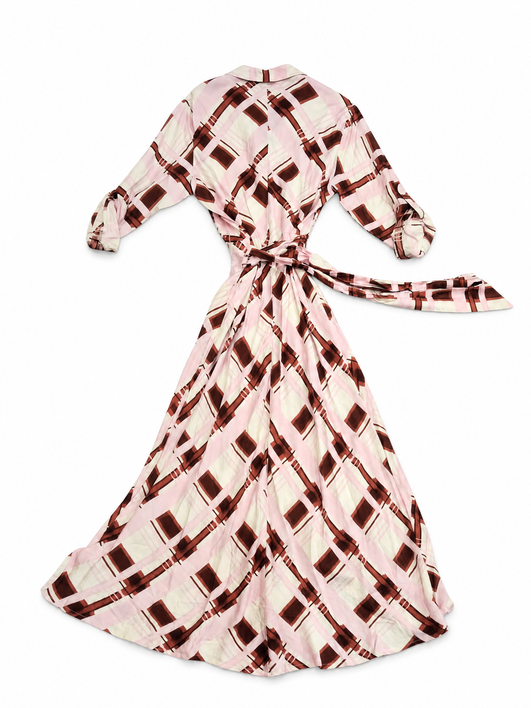 Sunny Girl pink check shirt dress