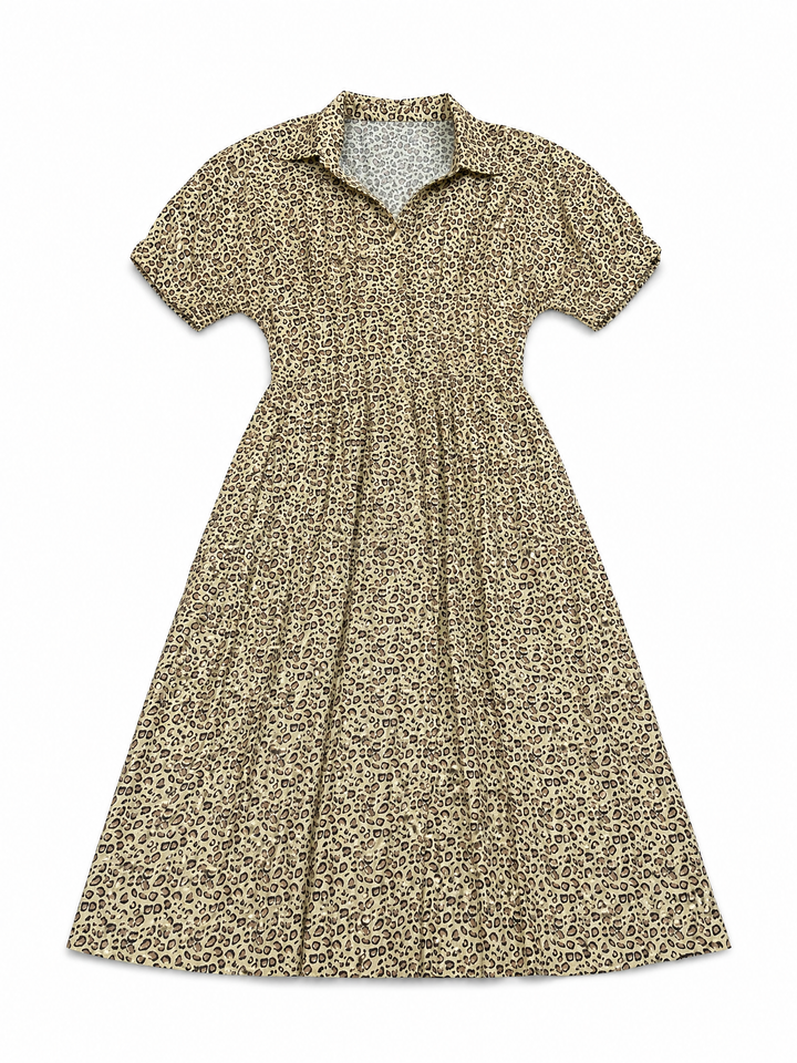 Sunny Girl leopard print shirt dress