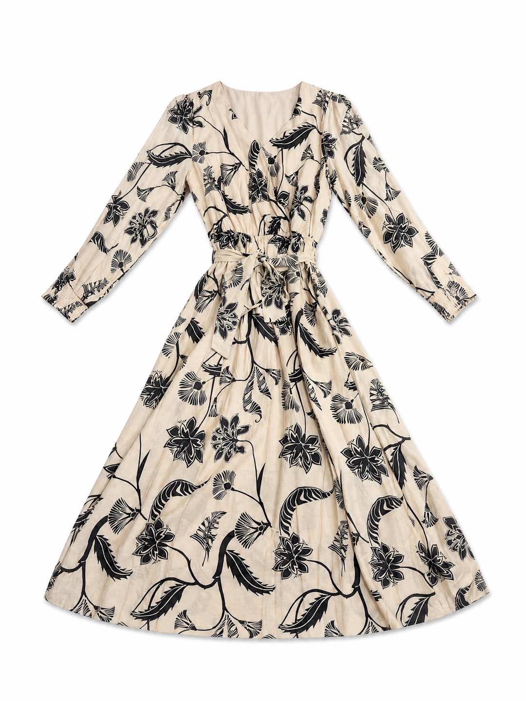 Sunny Girl black floral wrap maxi dress