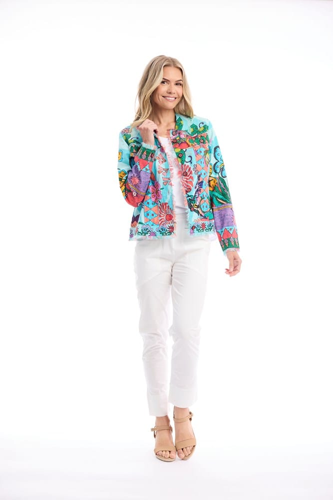 Orientique Provence Jacket Fringe - Print