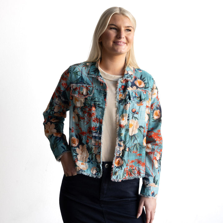 Orientique Gordes Jacket Fringe - Sub Print
