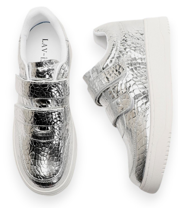 Croc Print PU Velcro Sneakers