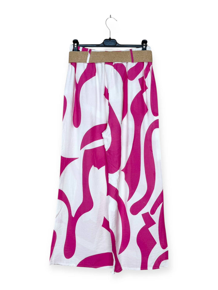 Pants with abstract pattern