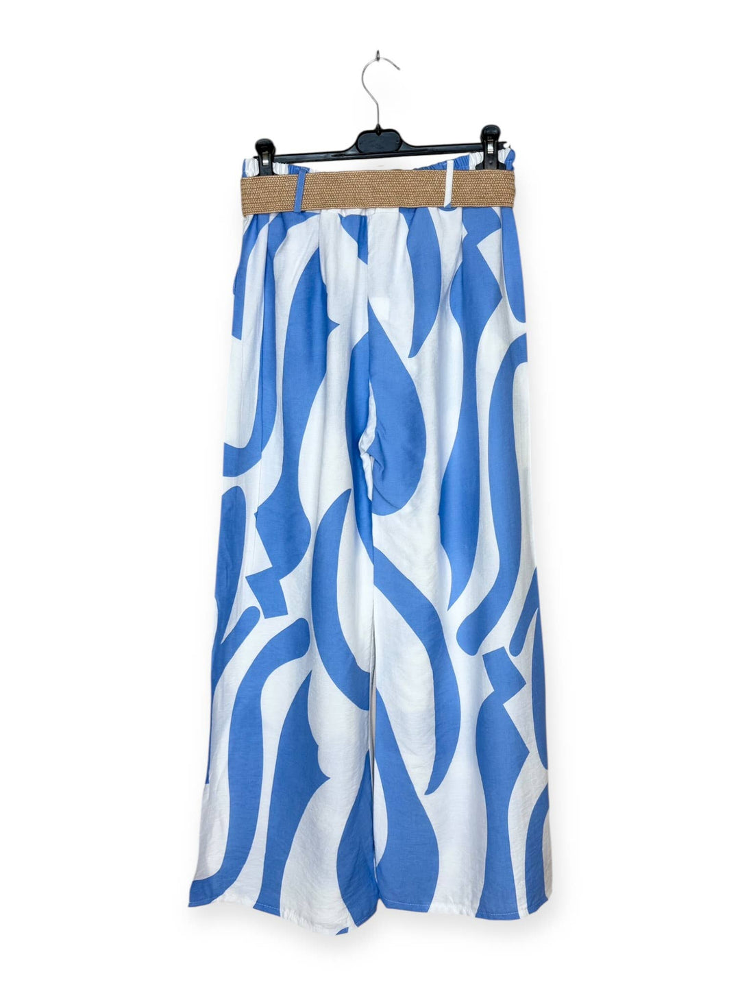 Pants with abstract pattern