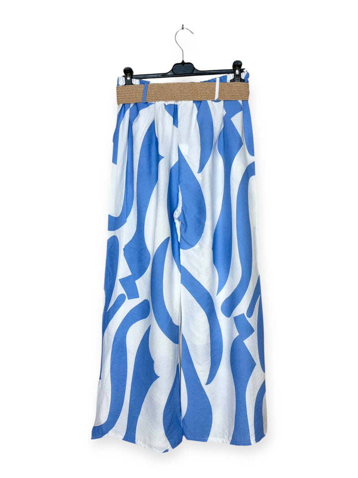 Pants with abstract pattern
