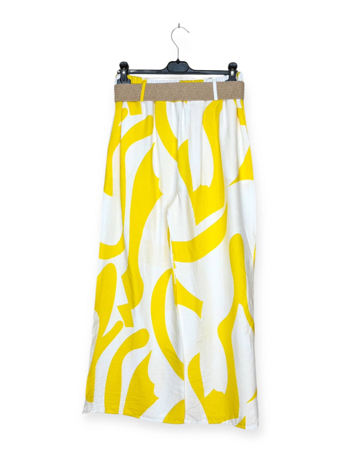 Pants with abstract pattern
