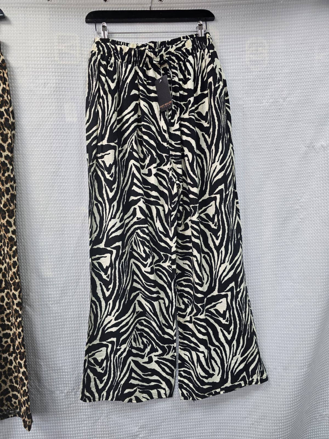Zebra Printed Wide Leg Trousers