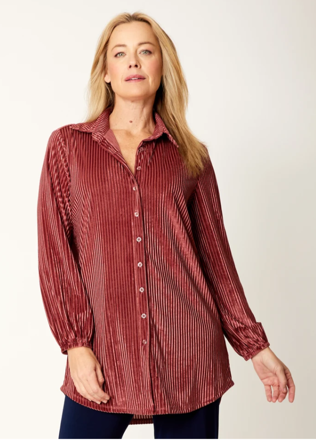 Corded Velour Shirt - Forest