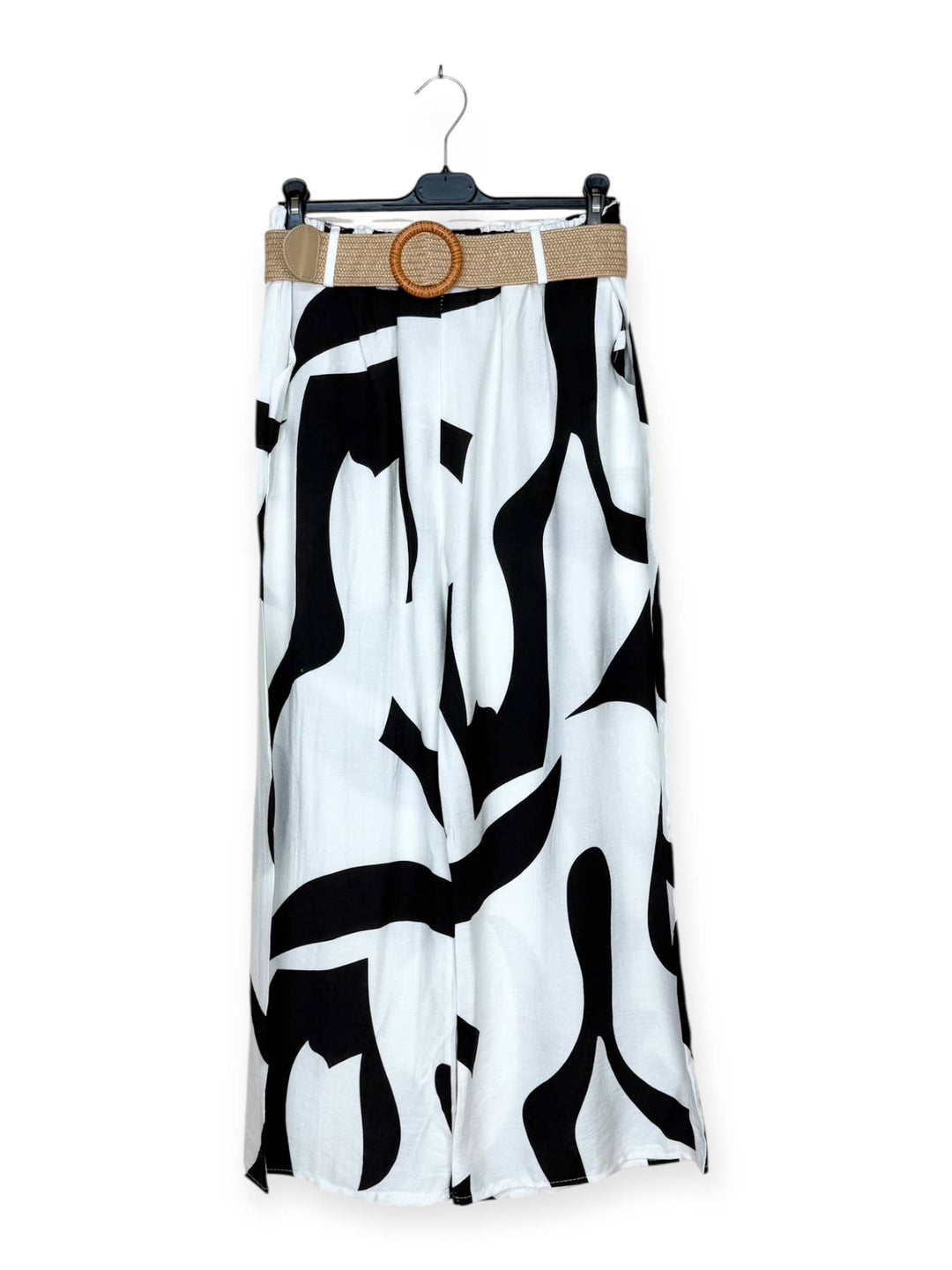 Pants with abstract pattern