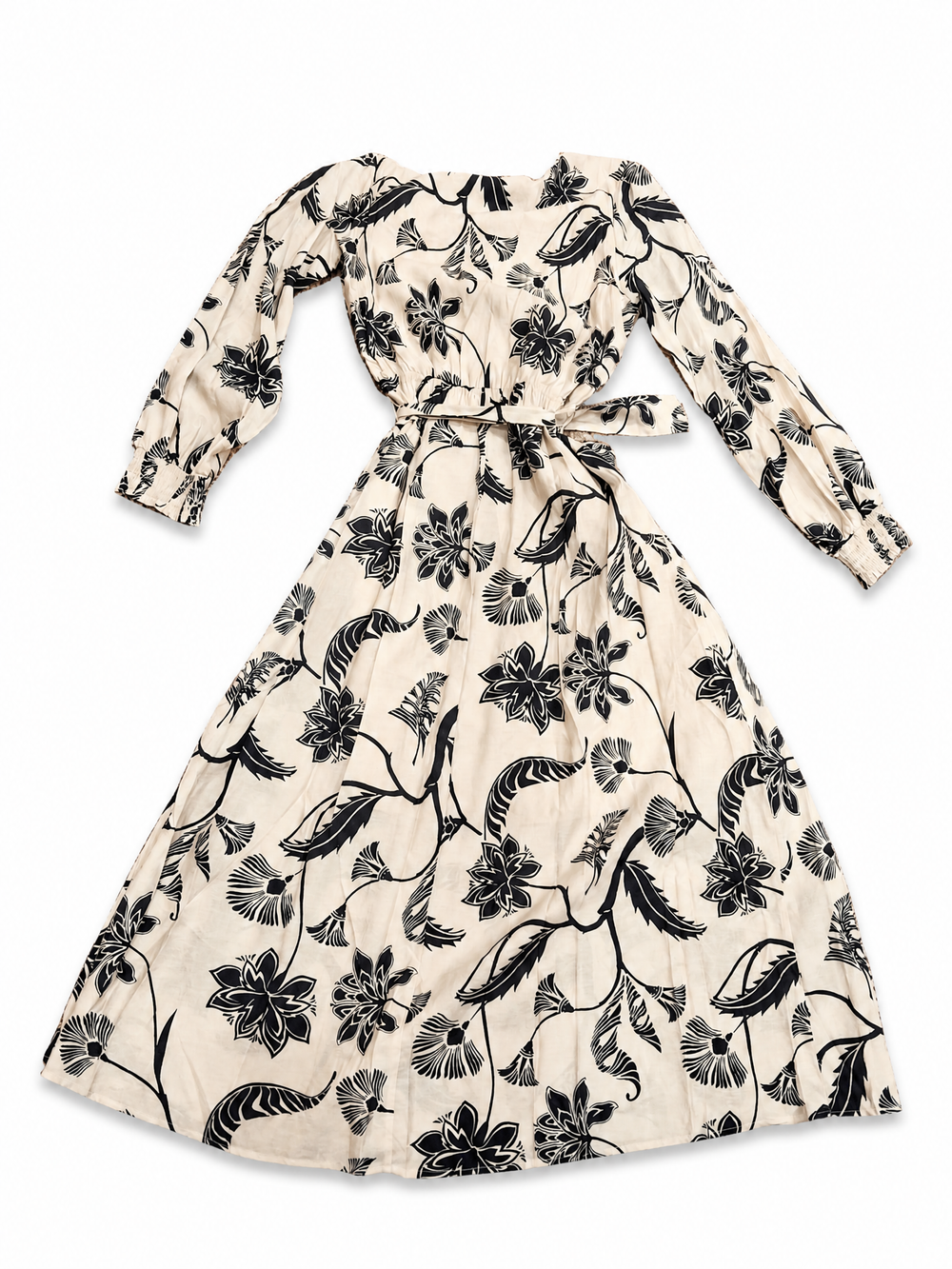 Sunny Girl black floral wrap maxi dress