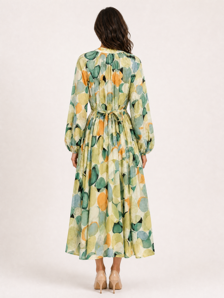 Sunny Girl green multi print maxi dress