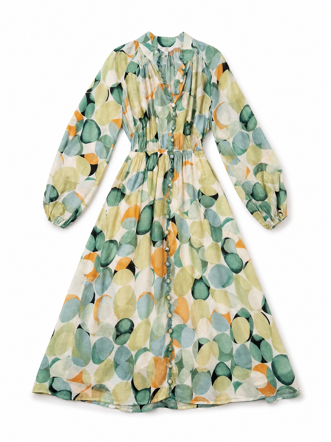 Sunny Girl green multi print maxi dress