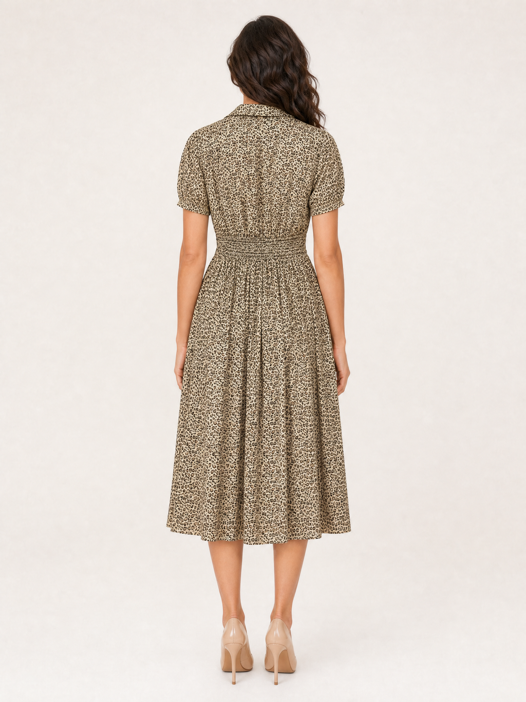 Sunny Girl leopard print shirt dress